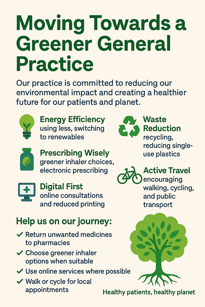 moving towards a greener practice poster